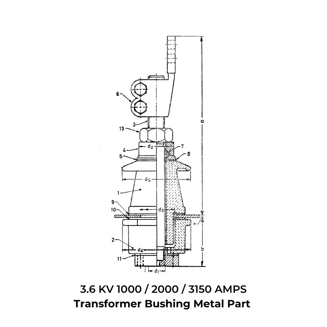 3.6 KV - 1000 / 2000 / 3150 AMPS - IS-standard technical drawing by GHI Engitech Mark